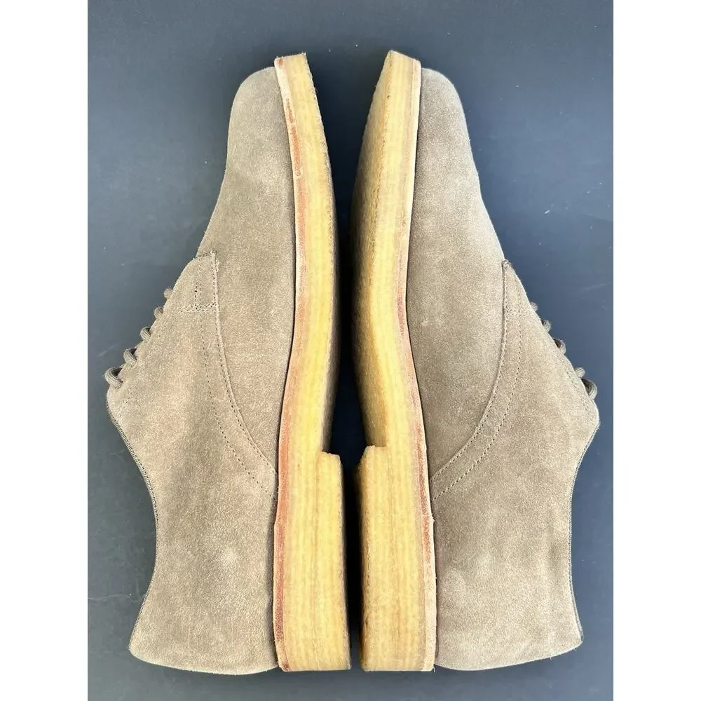 VINCE Westwood Plain Toe Tan Suede Derby Shoes Men’s Size 11 US